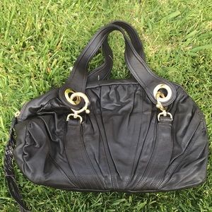 Goldenbleu espresso leather shoulder bag
